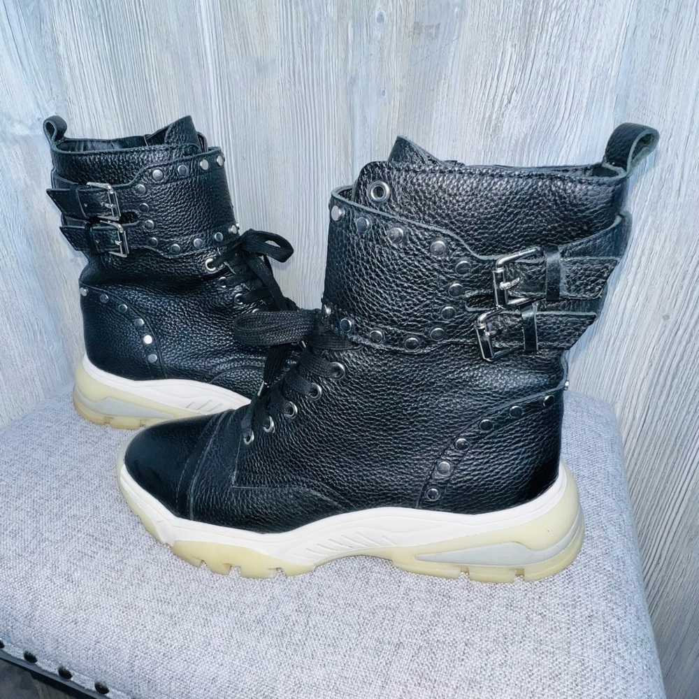 Sam Edelman Resnie Studded Sneaker Combat Boots